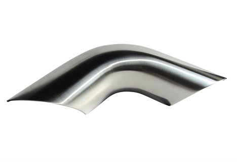 BSL Hitzeschild front gebogen VA Schwarz