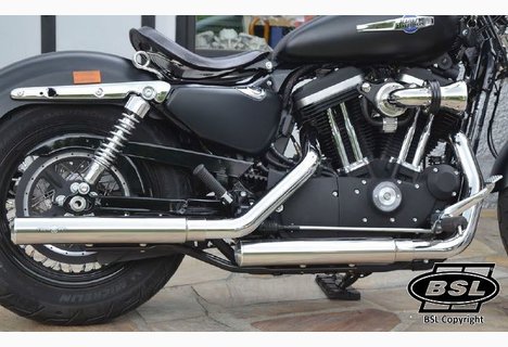 Slip On Mufflers XL 2014 up Smooth chrom