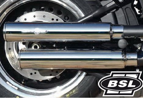 BSL Slip On Muffler Fat Boy Slim Softail Deluxe