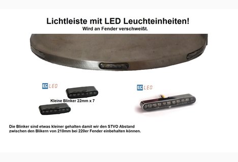 Einbauleiste mit Brems- u. Rcklicht, kl. BlinkerLEDs